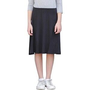 NWT l Girls Knee Length Skirt  A Line Modest Sz Medium Black Shorts Skater